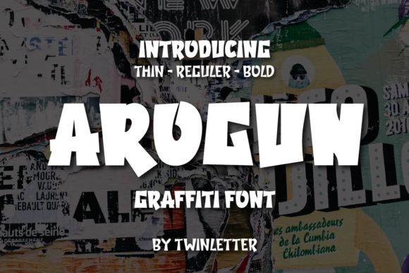 Arogun Font: A Bold Choice for Digital Designs with Street Art Vibes