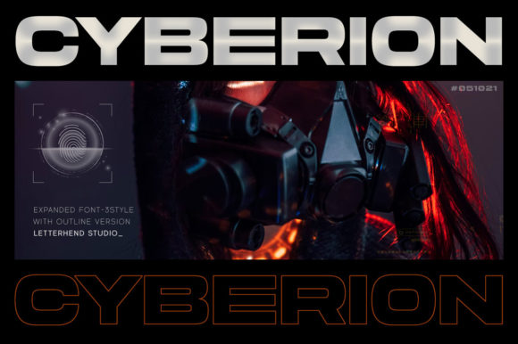 Cyberion Font: A Bold Futuristic Display Typeface for Web Design