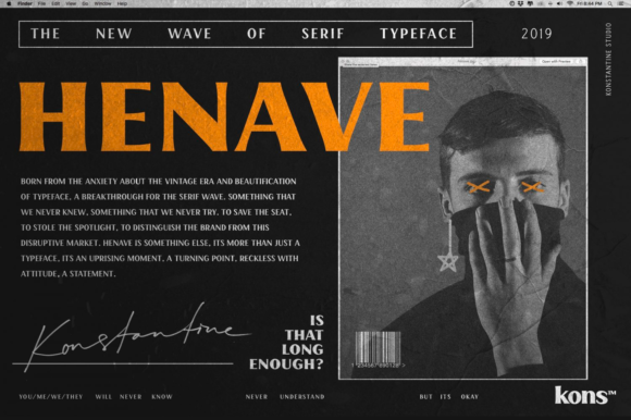 Henave: A Display Font for Confident Branding