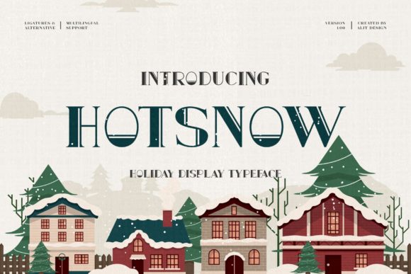 Hot Snow: A Vintage Display Font for Editorial Design