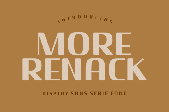 More Renack: A Vintage Display Font for Crafting Beautiful Products