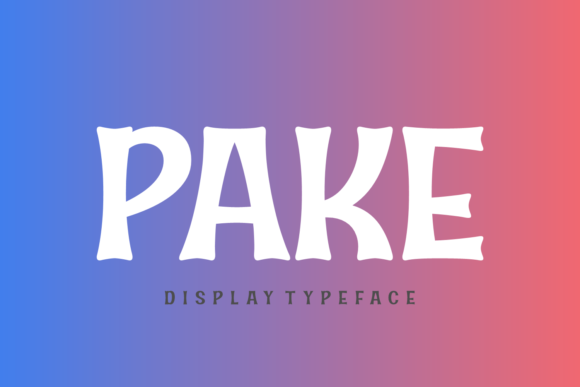 Pake: A Display Font for Editorial Mood & Visual Structure
