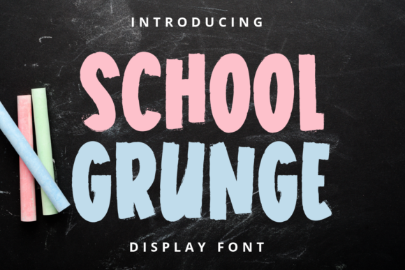 School Grunge: The Playful Display Font for Your Creative Projects