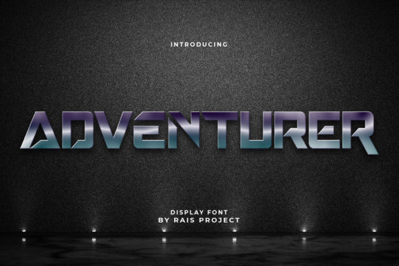 The Adventurer Font: Modern Robotic Charm for Your Craft Projects