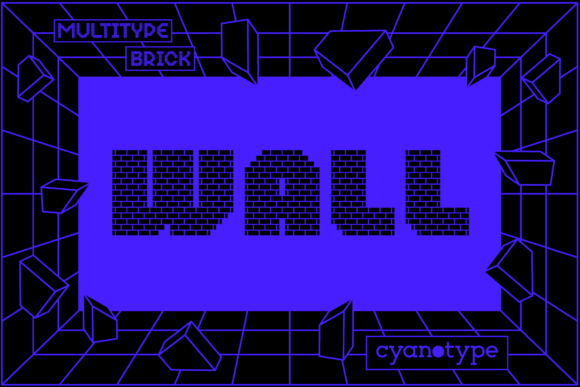 The MultiType Brick Wall Font for Makers