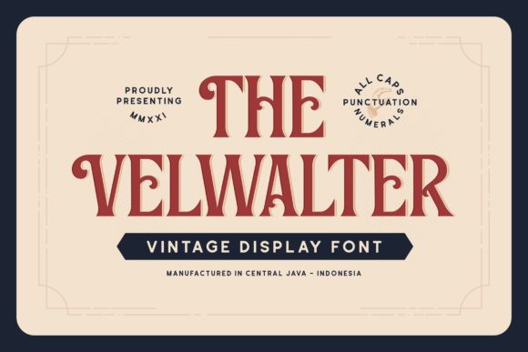 Velwalter: A Vintage Display Font for Digital Design